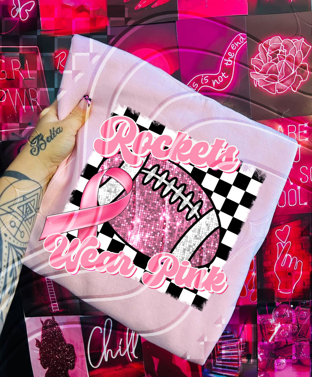 Pink Out Football Digital Design – Custom "Team Name Wear Pink"