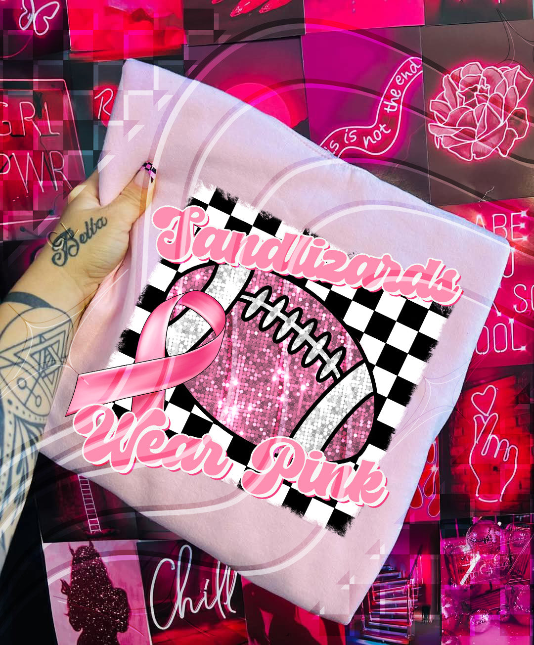 Pink Out Football Digital Design – Custom "Team Name Wear Pink"