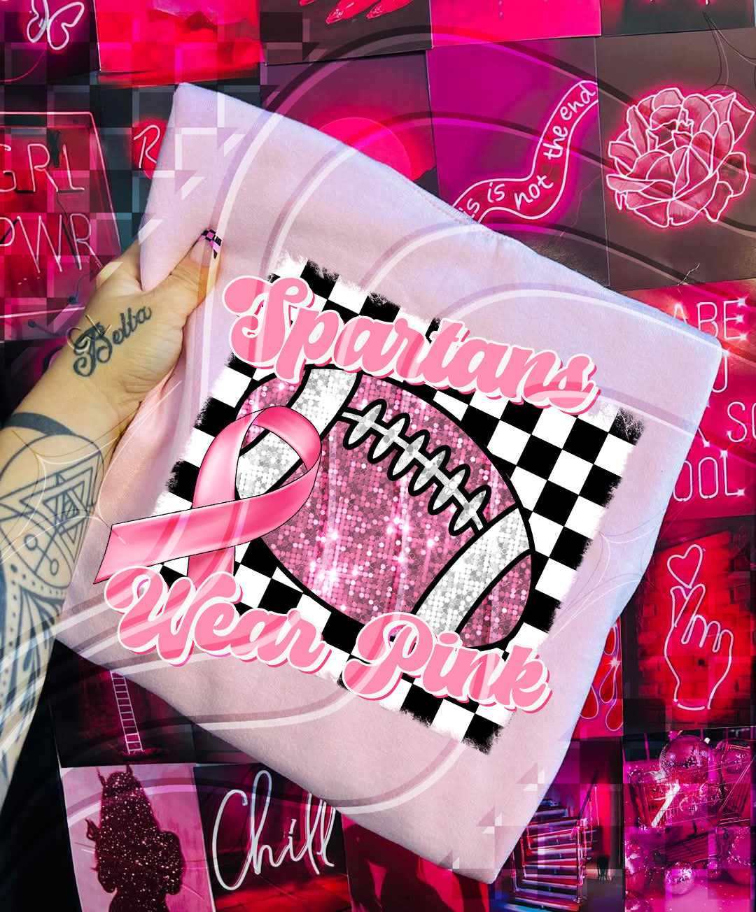 Pink Out Football Digital Design – Custom "Team Name Wear Pink"