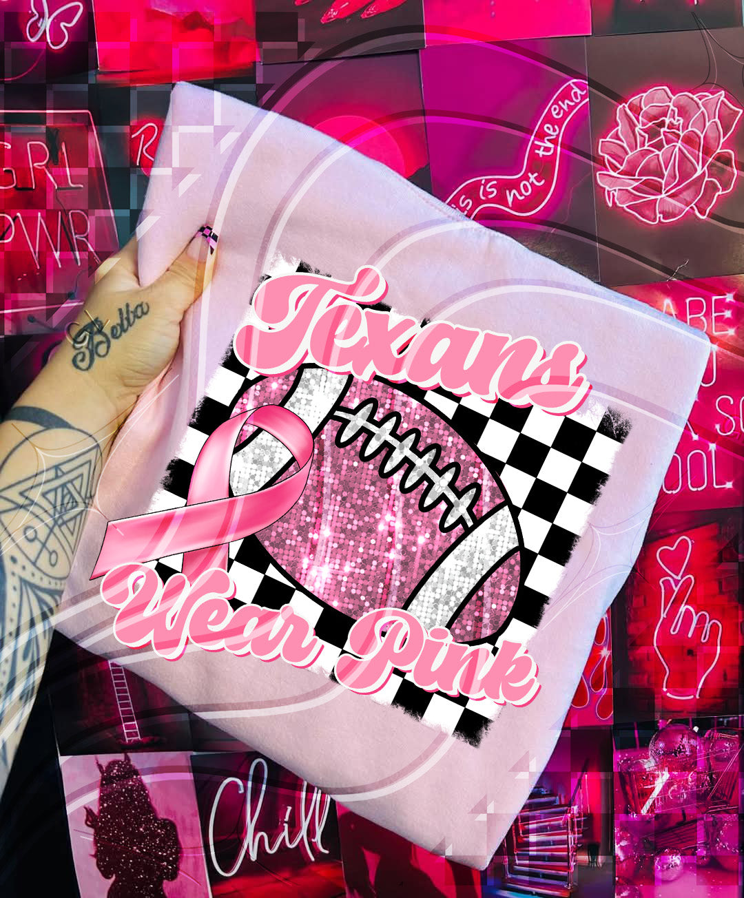 Pink Out Football Digital Design – Custom "Team Name Wear Pink"