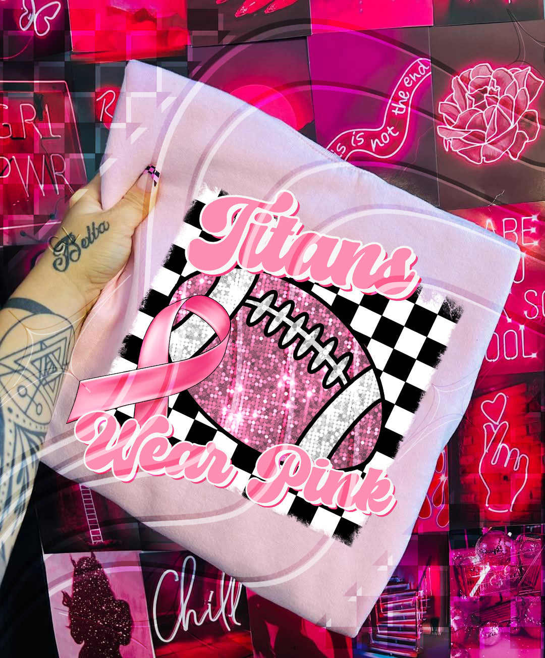 Pink Out Football Digital Design – Custom "Team Name Wear Pink"