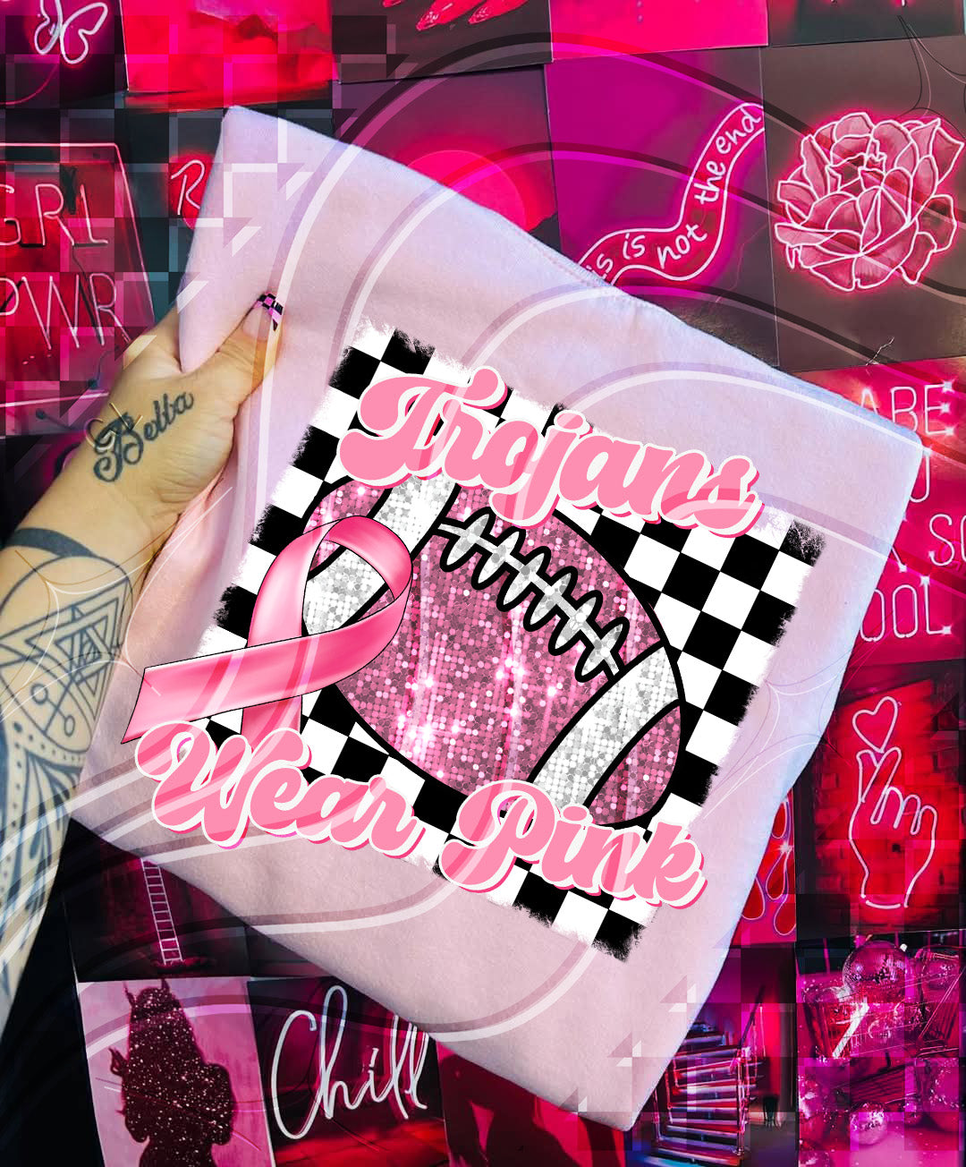 Pink Out Football Digital Design – Custom "Team Name Wear Pink"