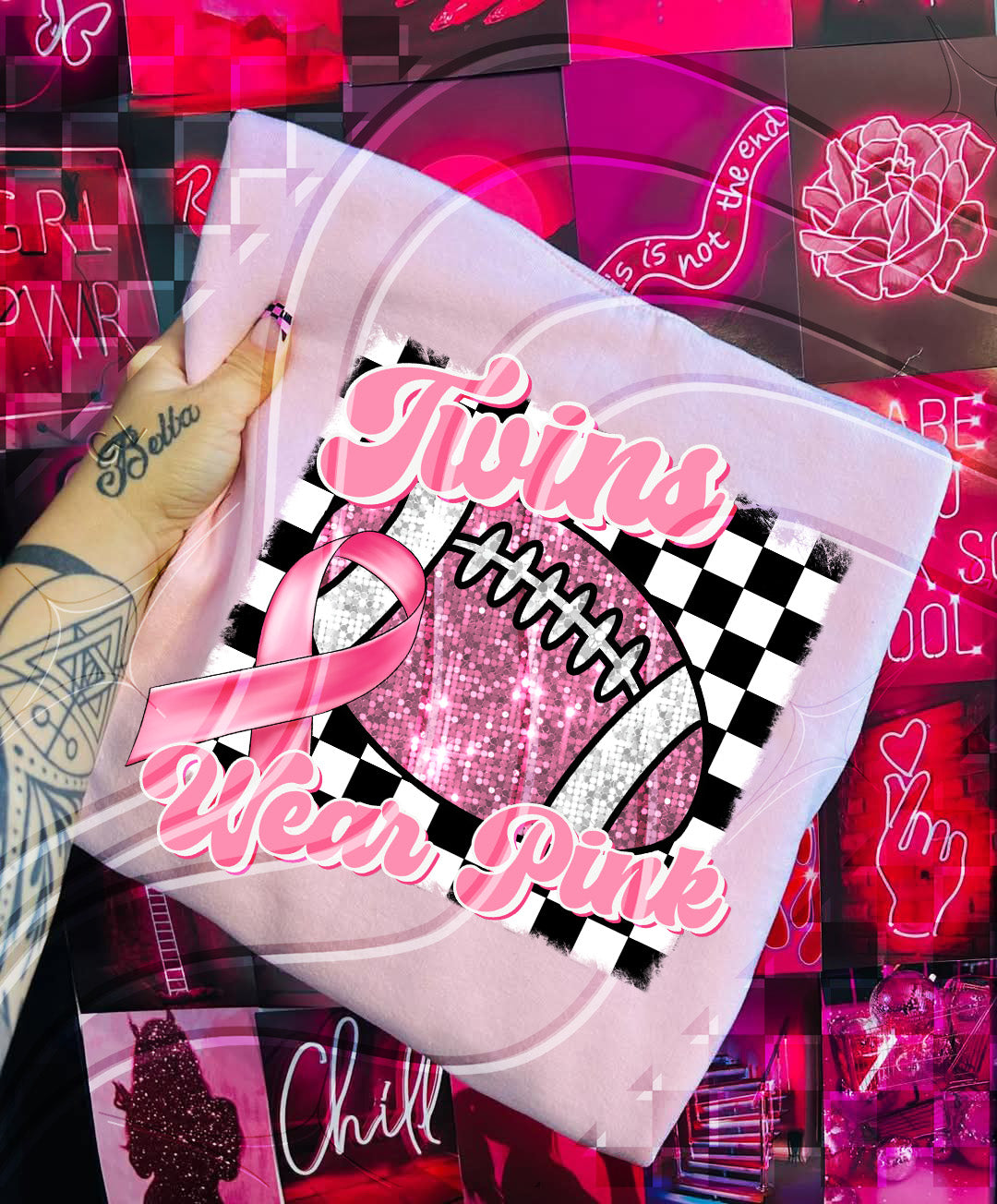 Pink Out Football Digital Design – Custom "Team Name Wear Pink"