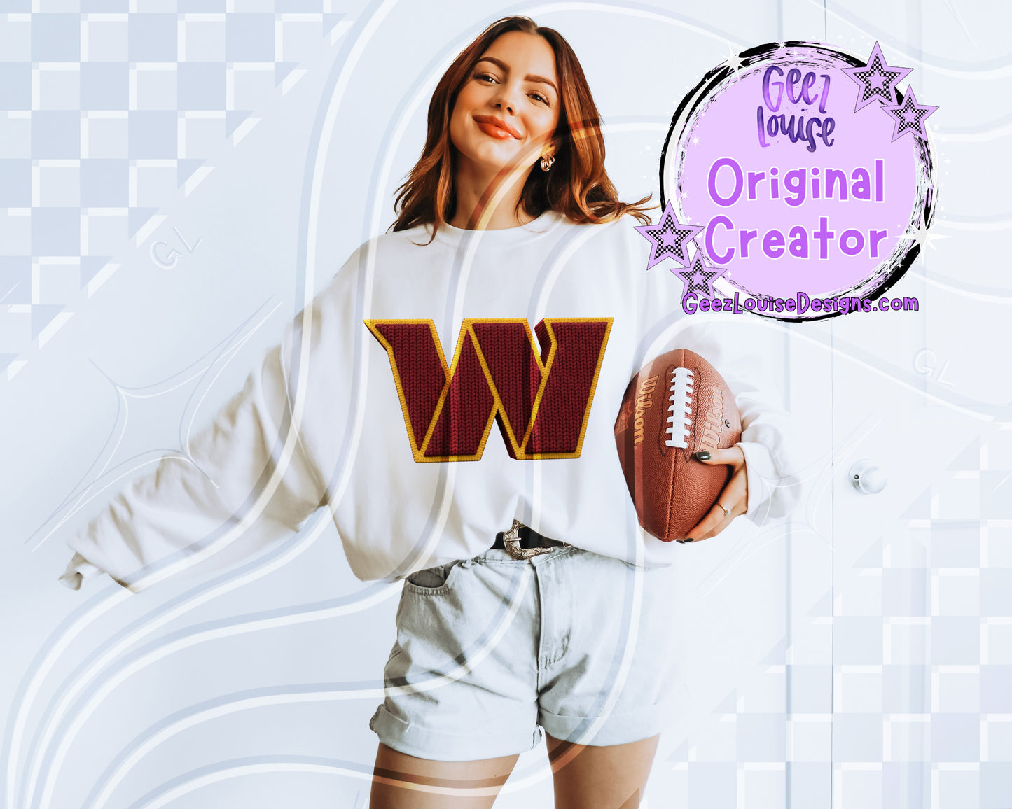 Yarn Texture Football Team Digital Design Bundle | 32 Team Variants Included