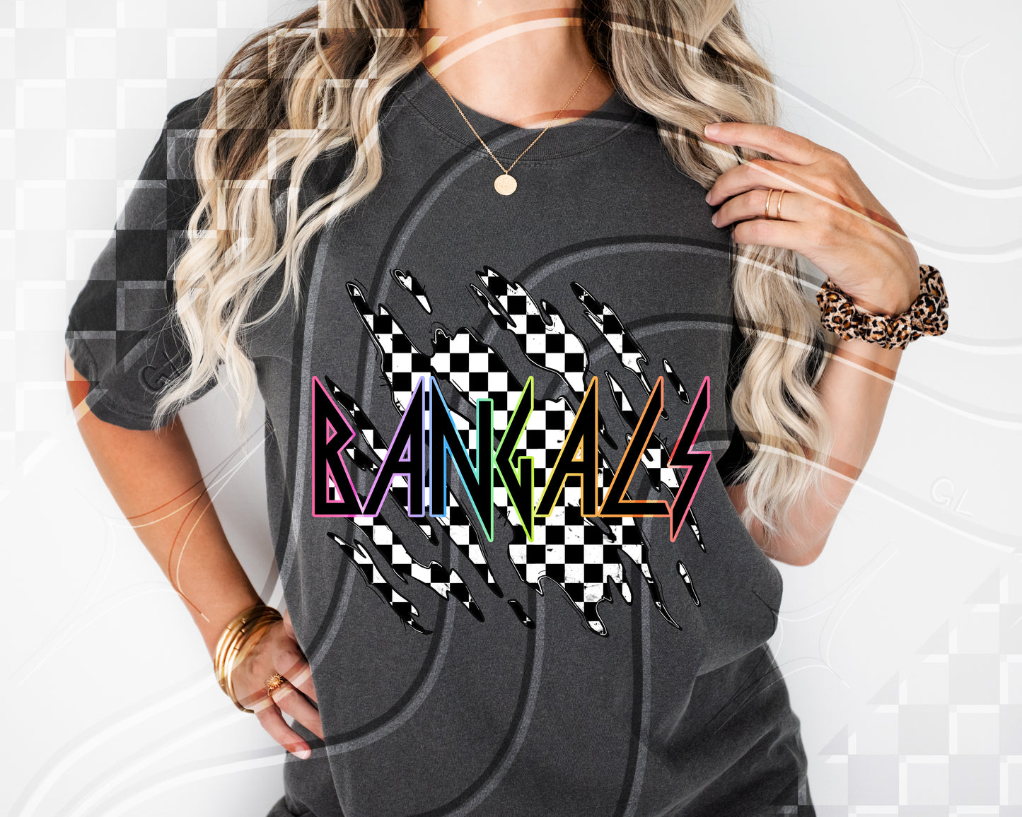 Checkered Blitz – Neon Grunge Team | 100+ Variations + Bundle | Digital