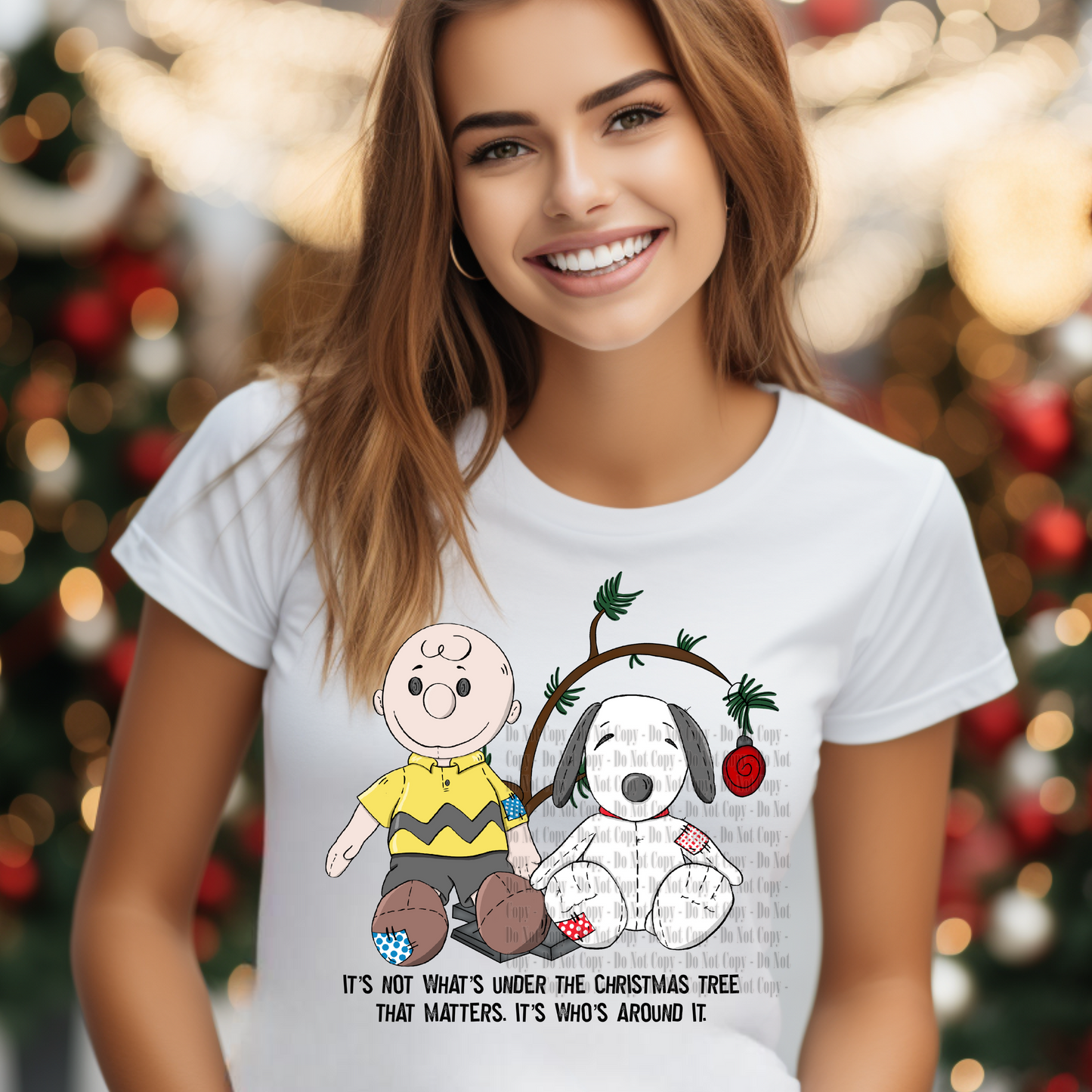 It’s Who’s Around It Digital Design | Christmas Tree Quote PNG
