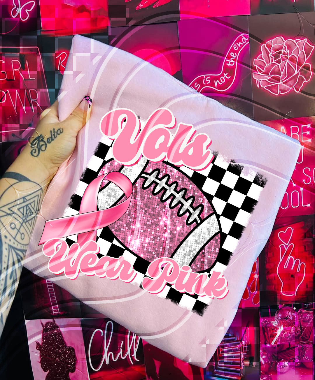 Pink Out Football Digital Design – Custom "Team Name Wear Pink"