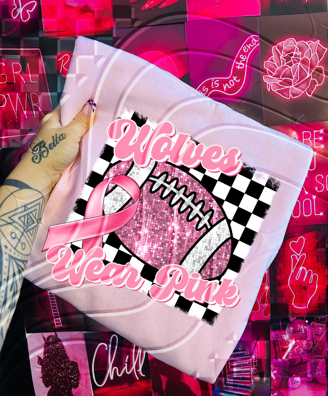 Pink Out Football Digital Design – Custom "Team Name Wear Pink"