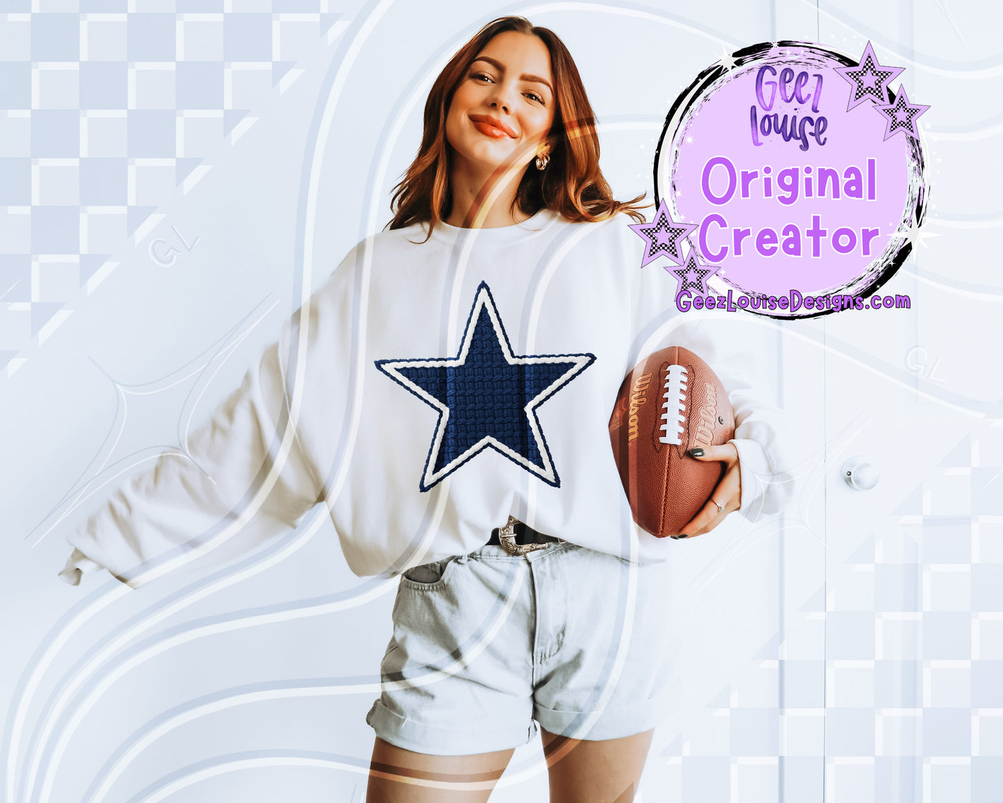 Yarn Texture Football Team Digital Design Bundle | 32 Team Variants Included