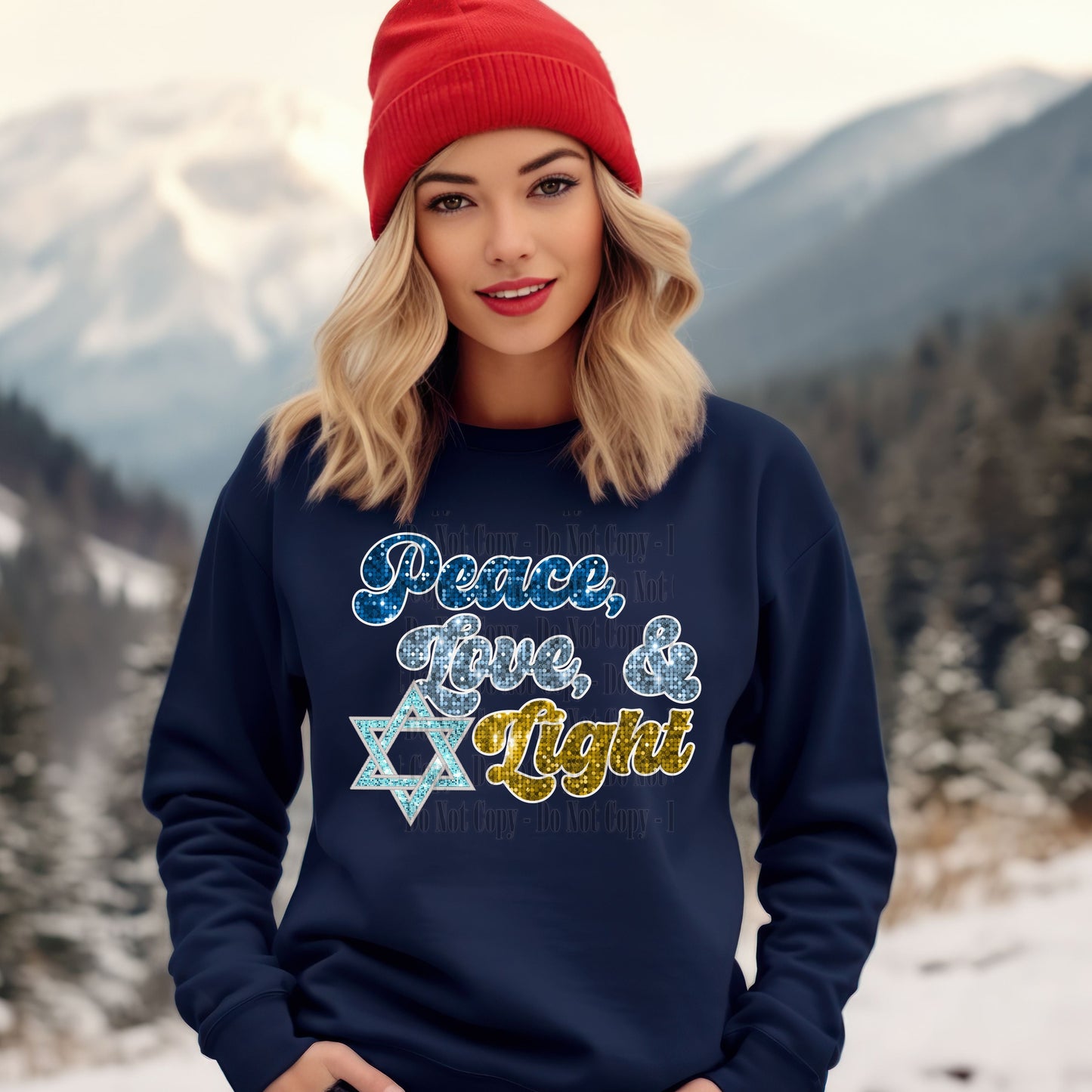 Peace, Love & Light Digital Design | Hanukkah PNG