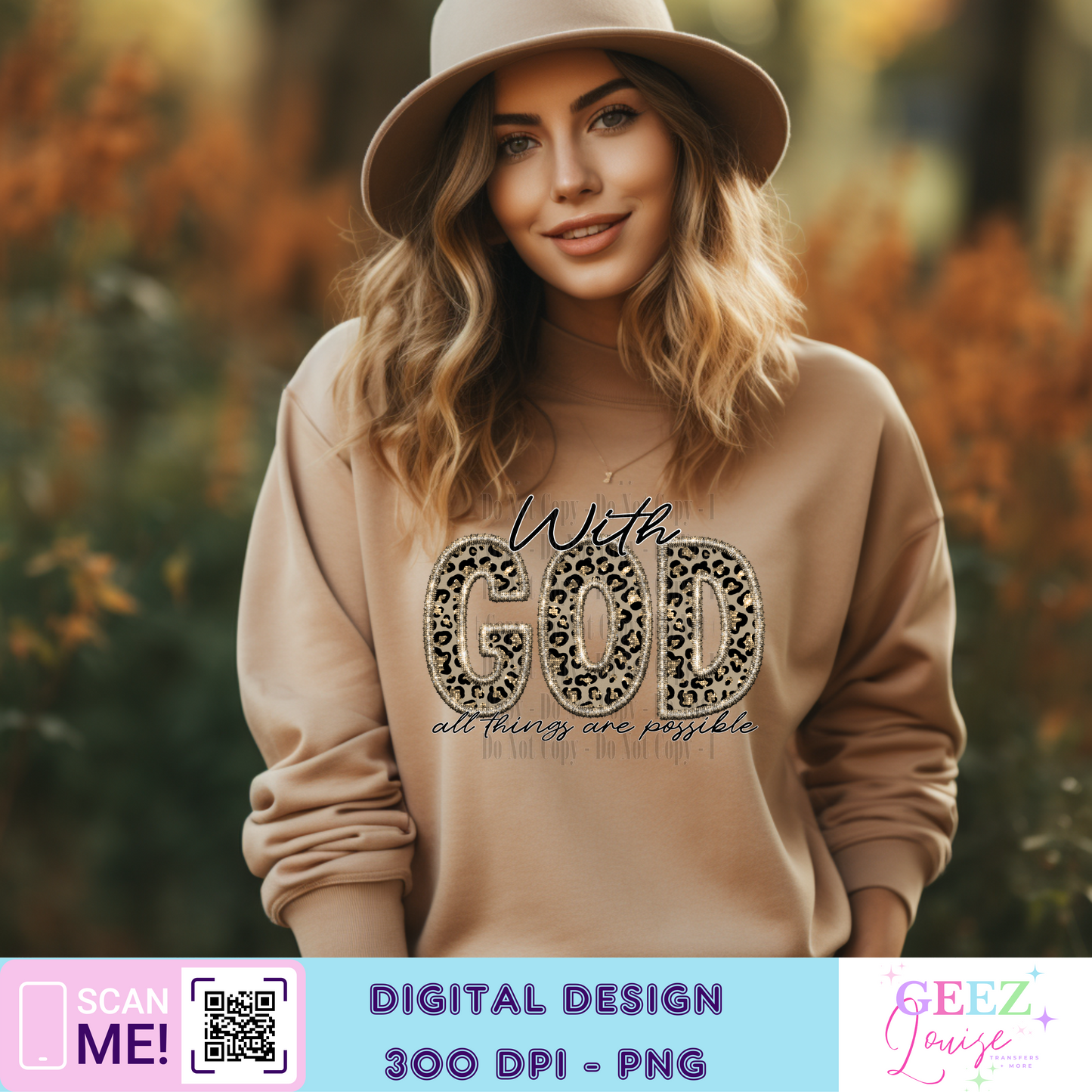 With God all things are possible - Digital Download- PNG
