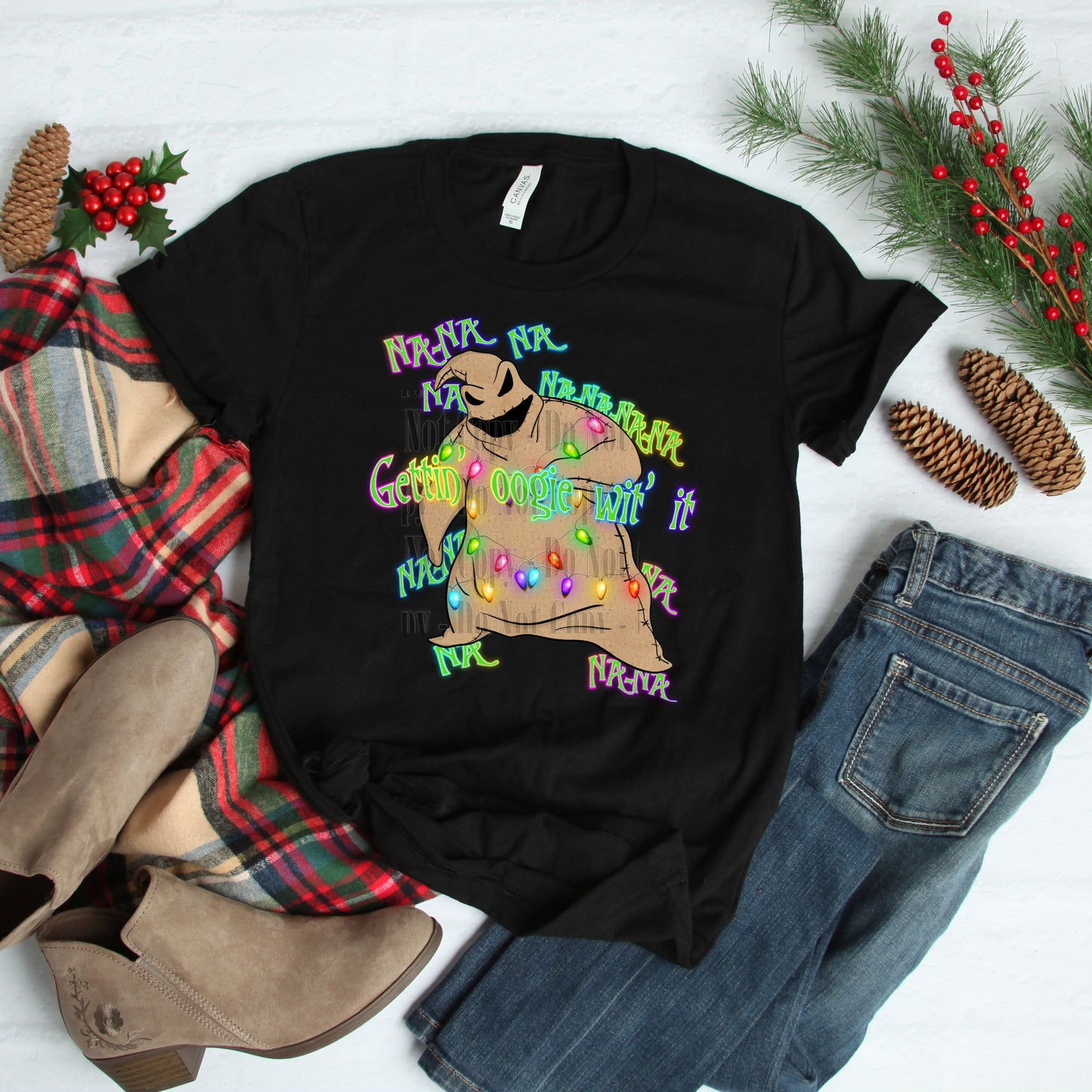 Gettin’ Oogie Wit’ It Digital Design | Nightmare-Inspired Christmas PNG