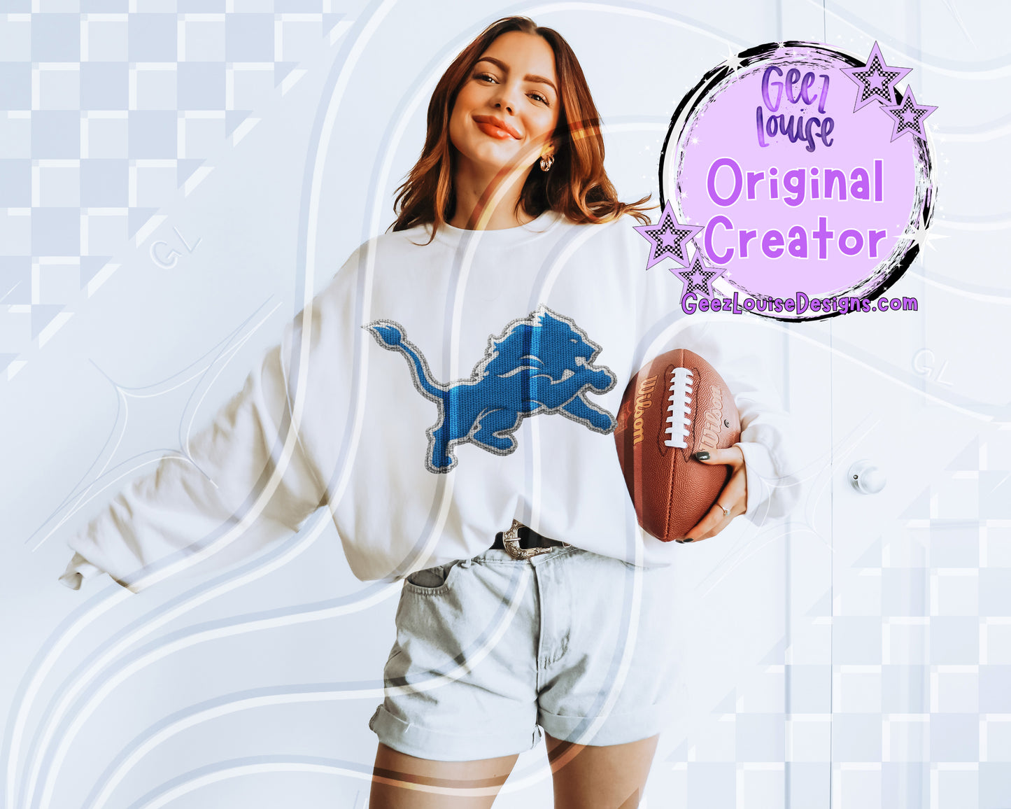 Yarn Texture Football Team Digital Design Bundle | 32 Team Variants Included