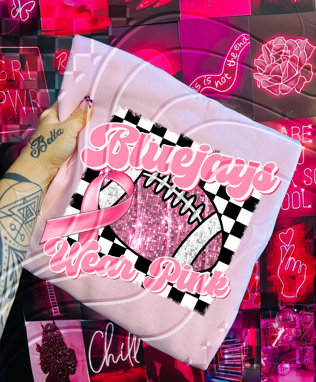 Pink Out Football Digital Design – Custom "Team Name Wear Pink"