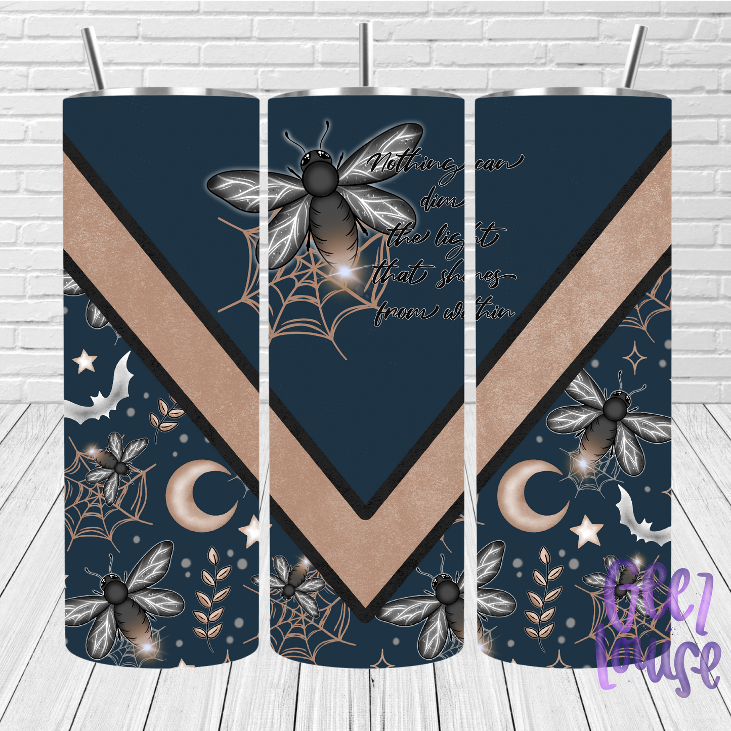 Nothing Can Dim the Light | Firefly 20oz Skinny Tumbler Wrap Digital Design