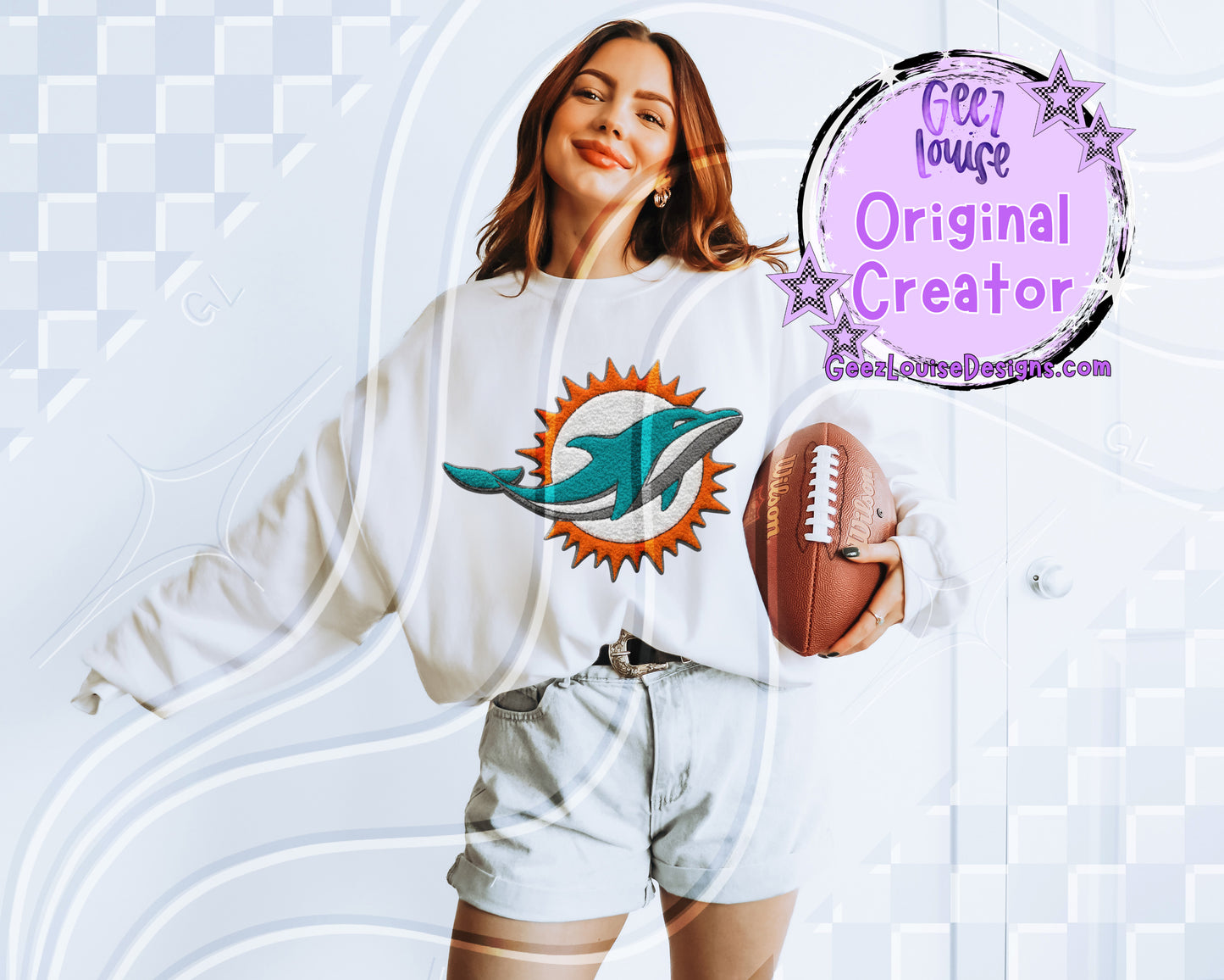 Yarn Texture Football Team Digital Design Bundle | 32 Team Variants Included