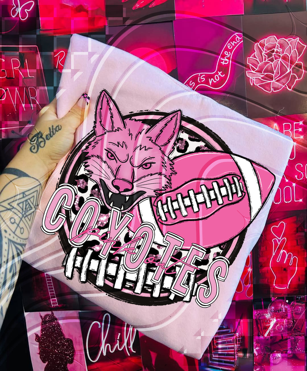 Pink Out Football Mascot Digital Designs β 67 Team Variants + Bundle Option