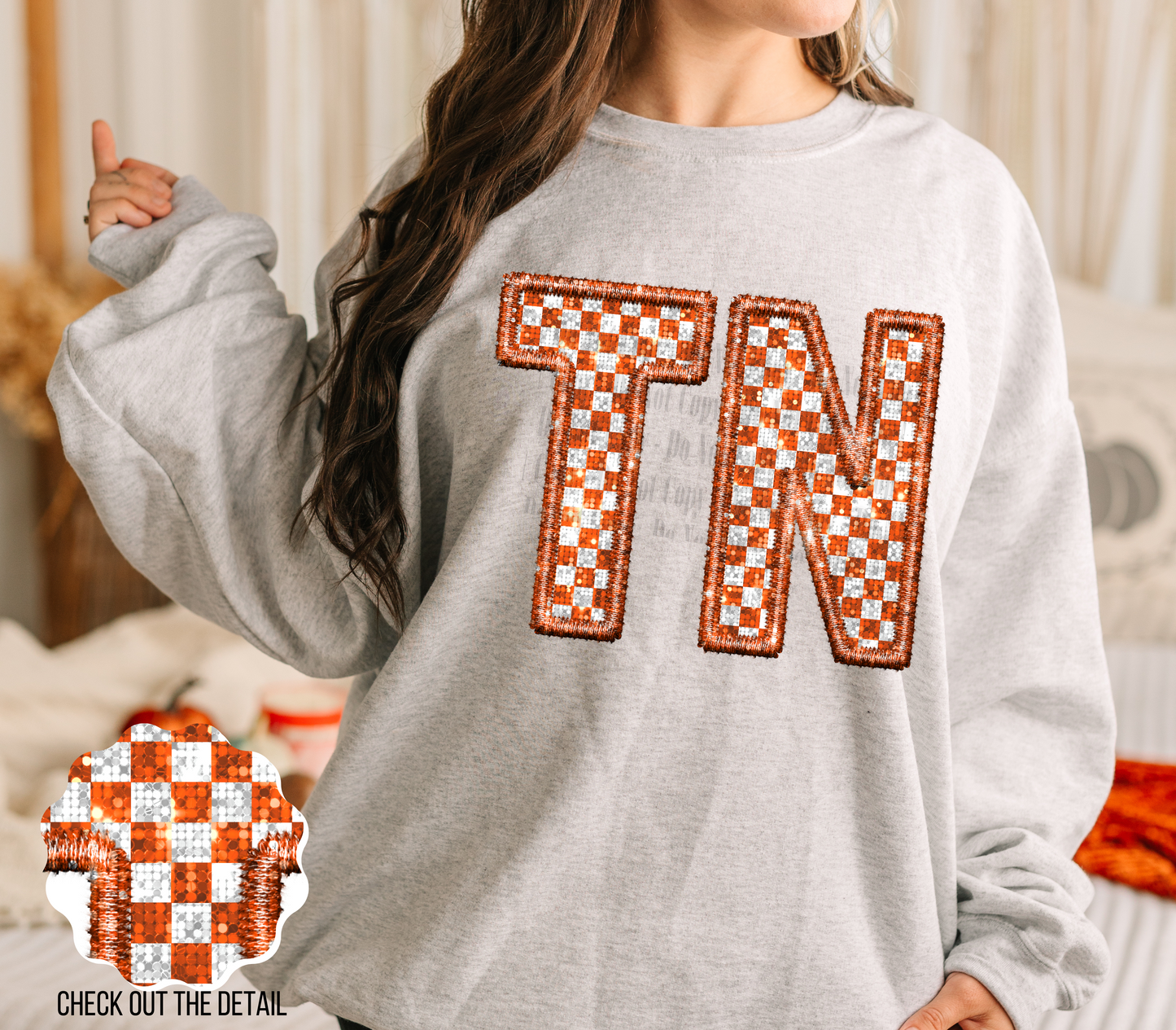 Tennessee faux sequin embroidery - Digital Download- PNG