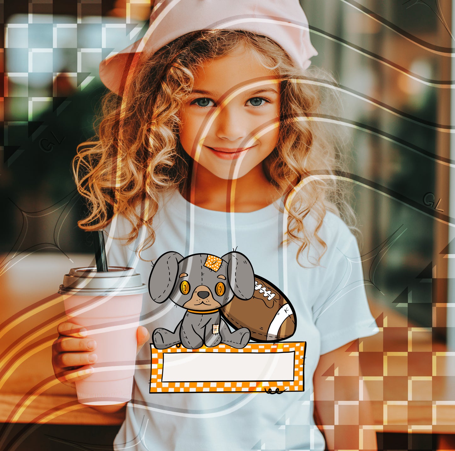 Game Day Mascot Cuties – Youth Name Custom Football Tee (Multiple Teams Available)
