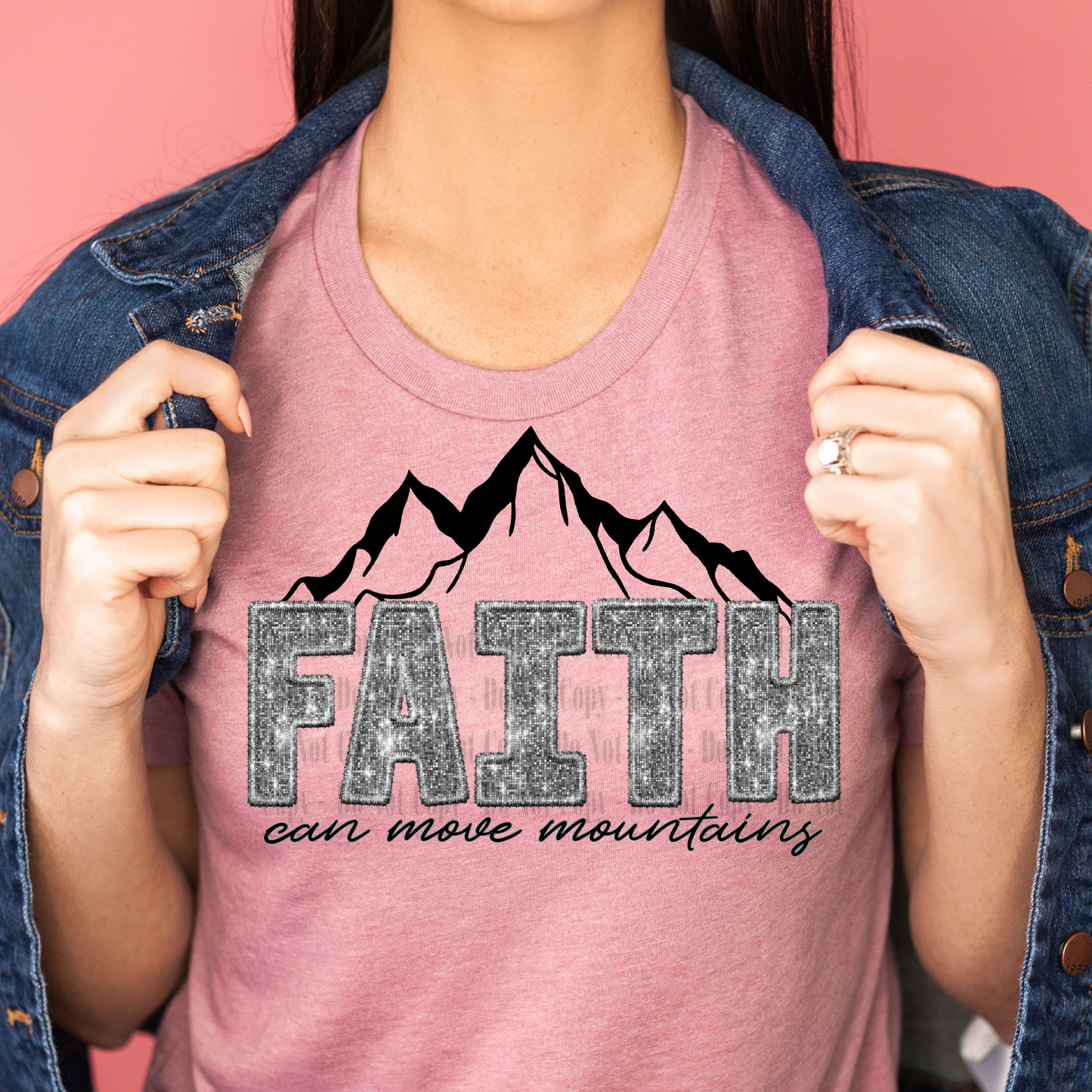 Faith Can Move Mountains – Inspirational Digital T-Shirt Design