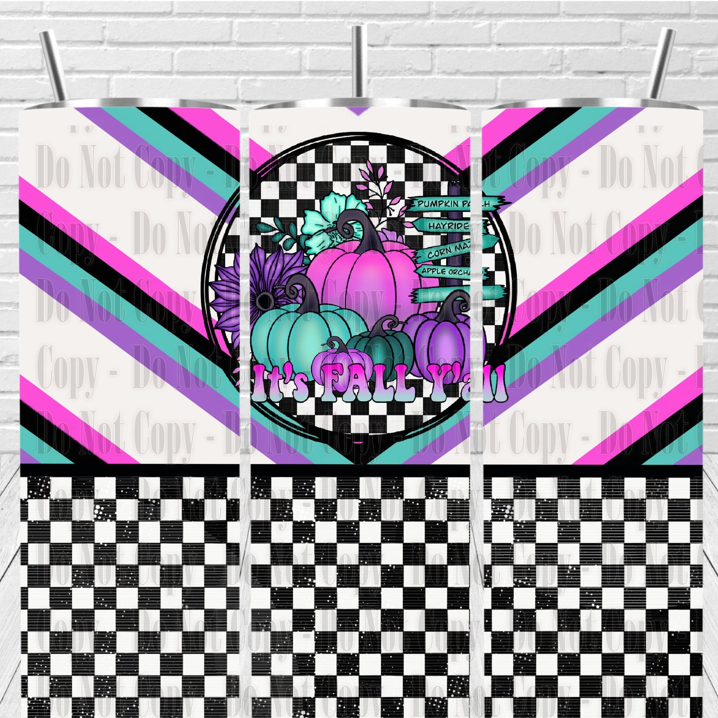 It’s Fall Y’all Tumbler Wrap | Pastel Pumpkin Fall PNG