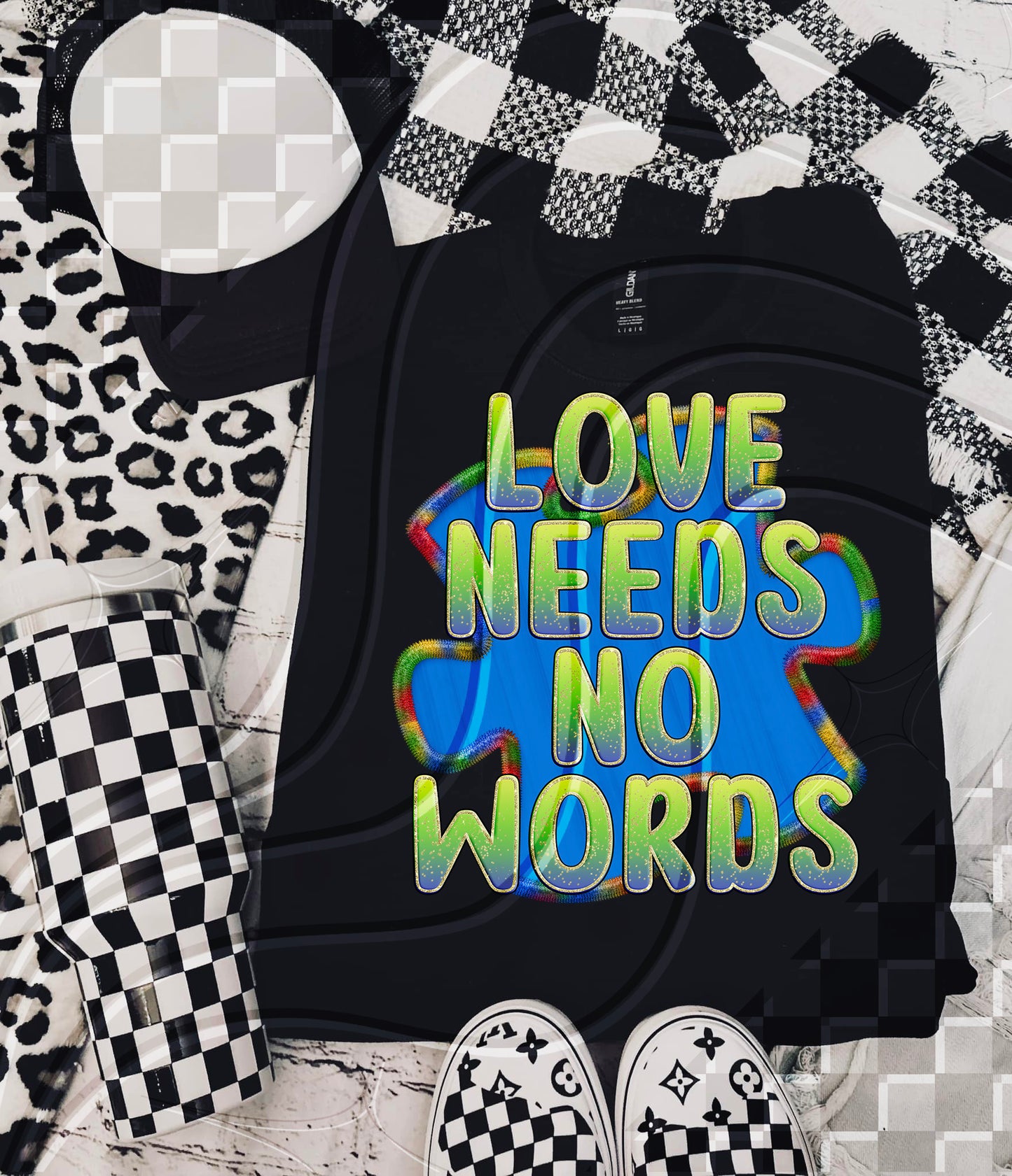 Love needs no Words - Faux Embroidery - Digital Download- PNG