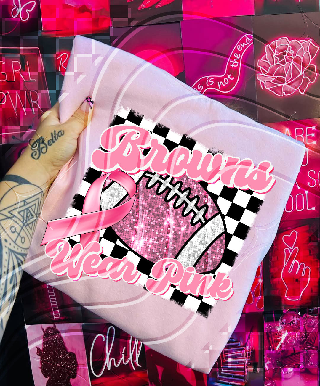 Pink Out Football Digital Design – Custom "Team Name Wear Pink"