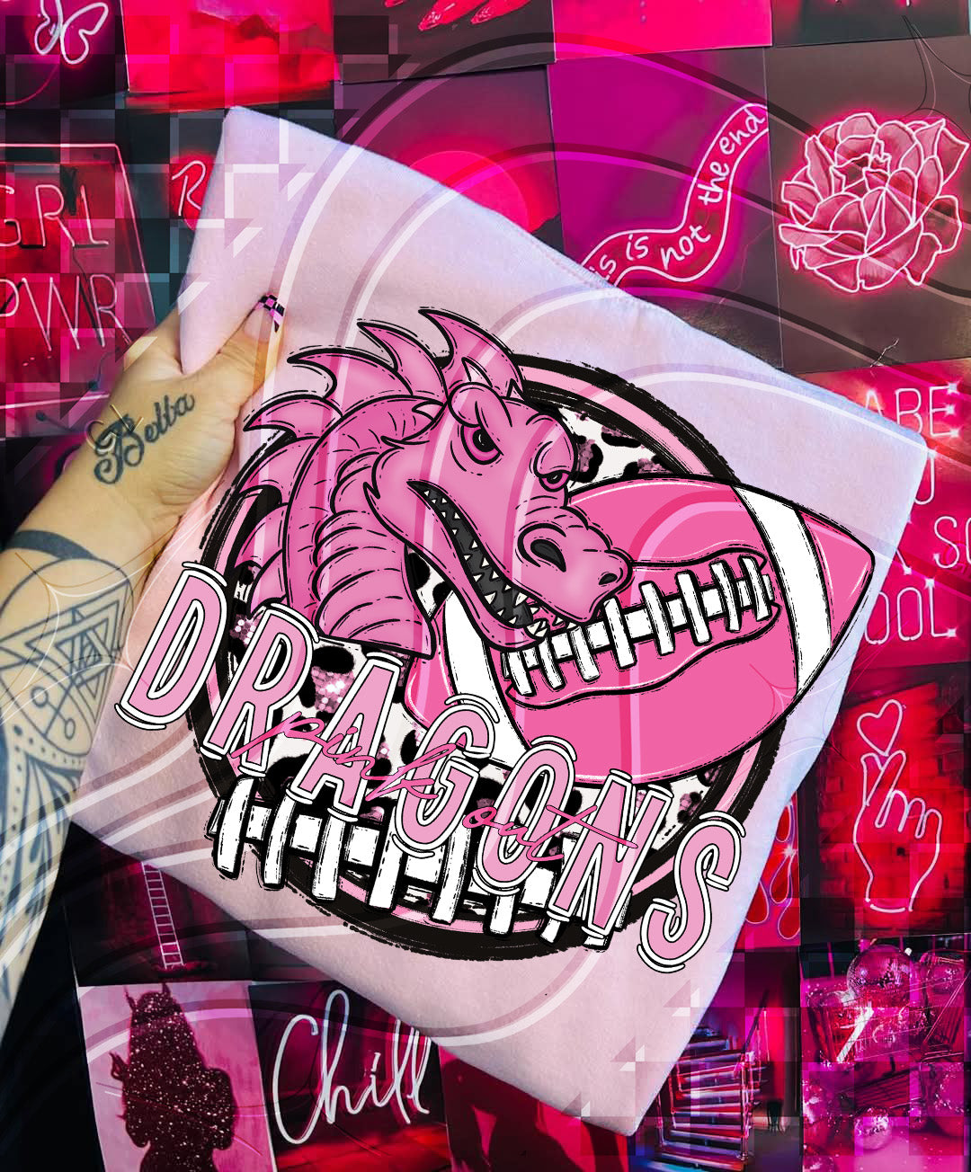 Pink Out Football Mascot Digital Designs β 67 Team Variants + Bundle Option