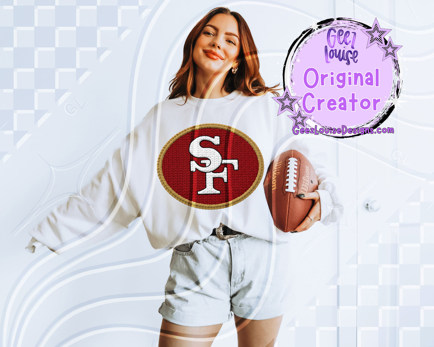 Yarn Texture Football Team Digital Design Bundle | 32 Team Variants Included