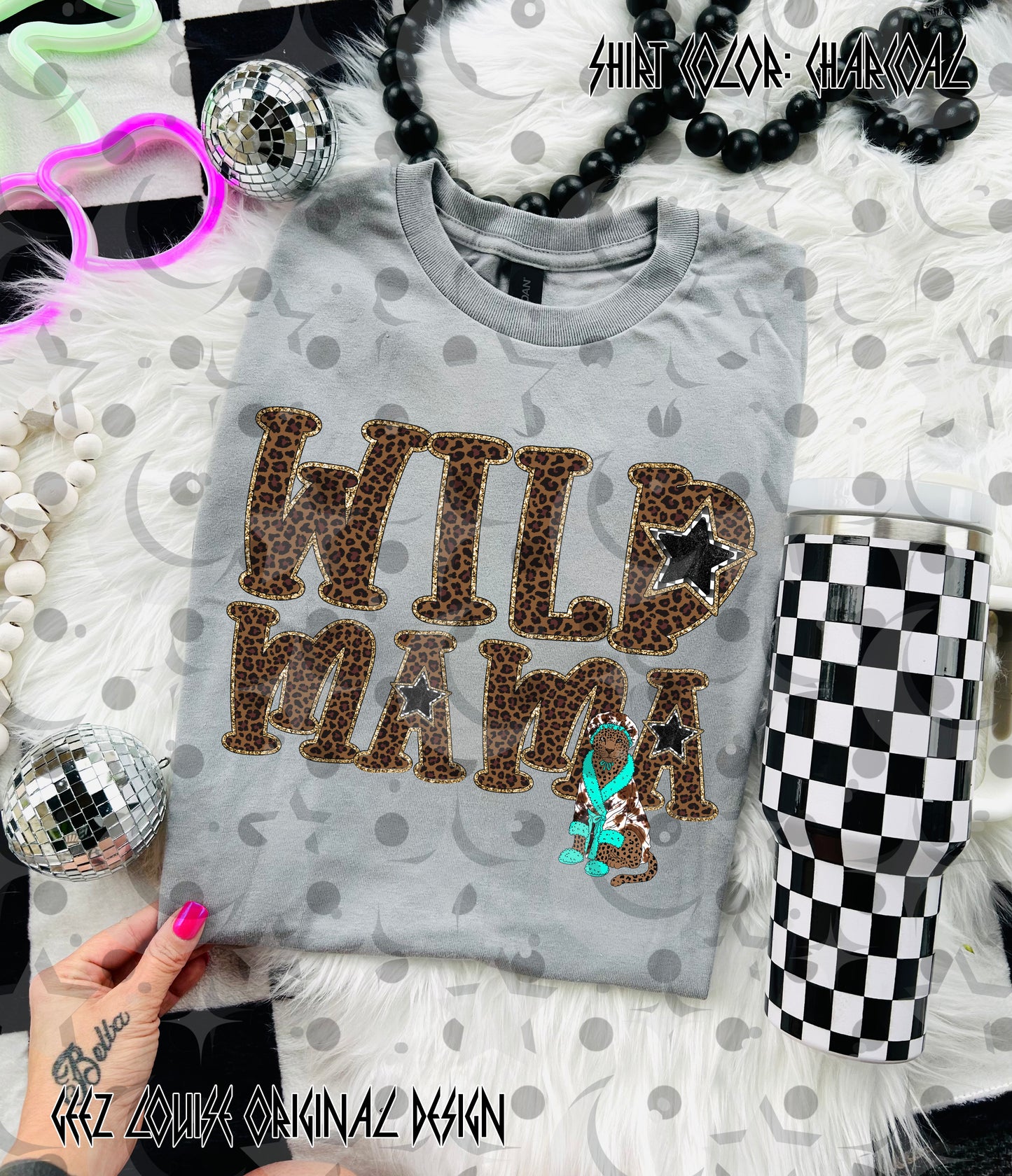 Wild Mama PNG Design | Leopard Print Mama Shirt Design | Trendy Mom Sublimation File