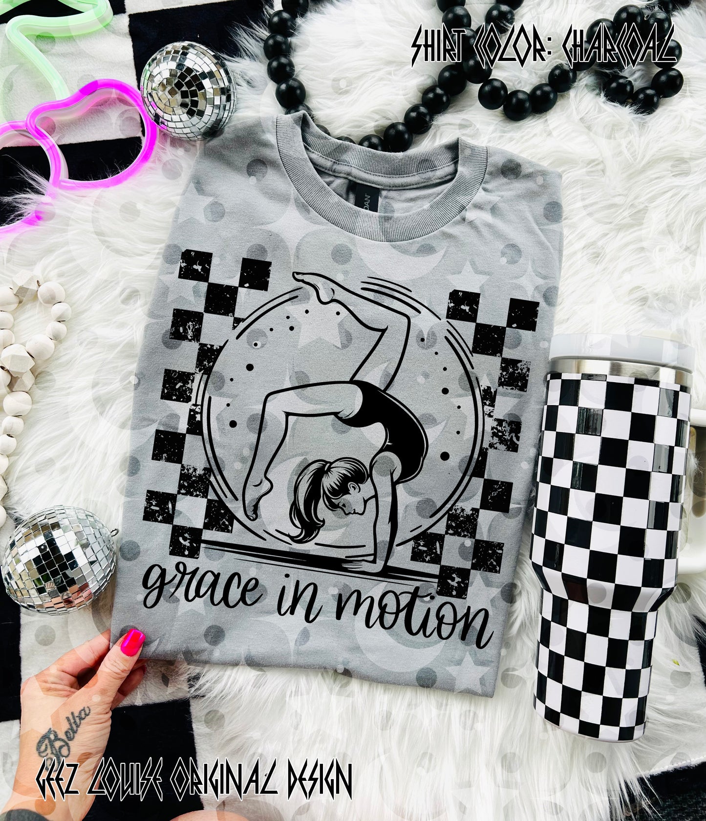 Grace in Motion - Gymnast PNG Digital Design