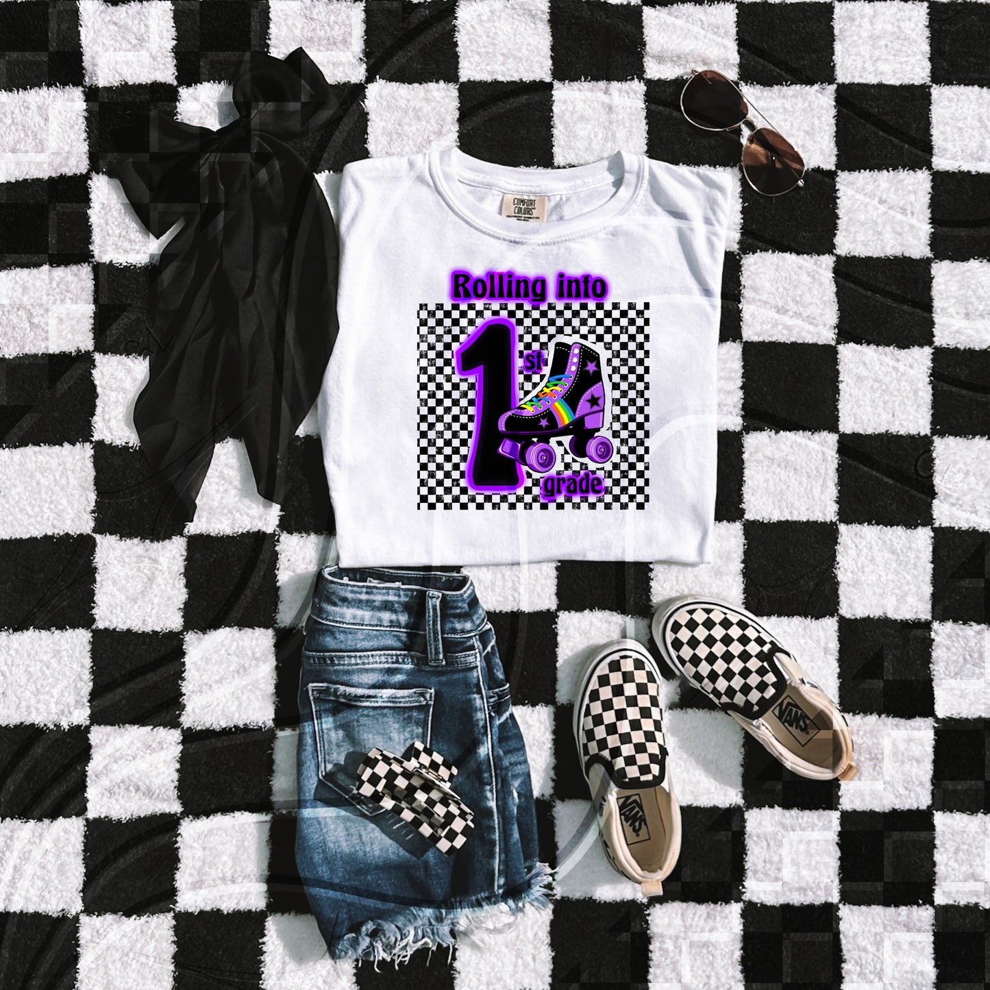 Purple skate back to school grades - Digital Download- PNG