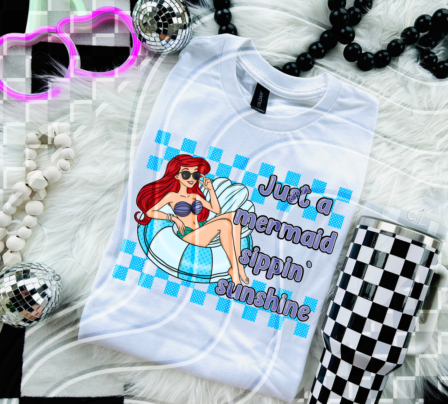 Sippin' Sunshine Mermaid PNG