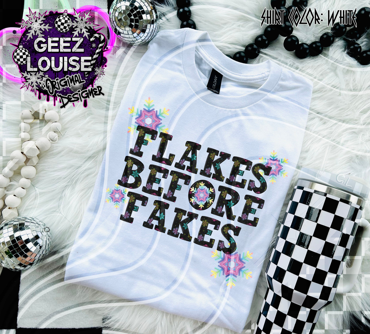 Flakes Before Fakes – Winter Snowflake Digital Design