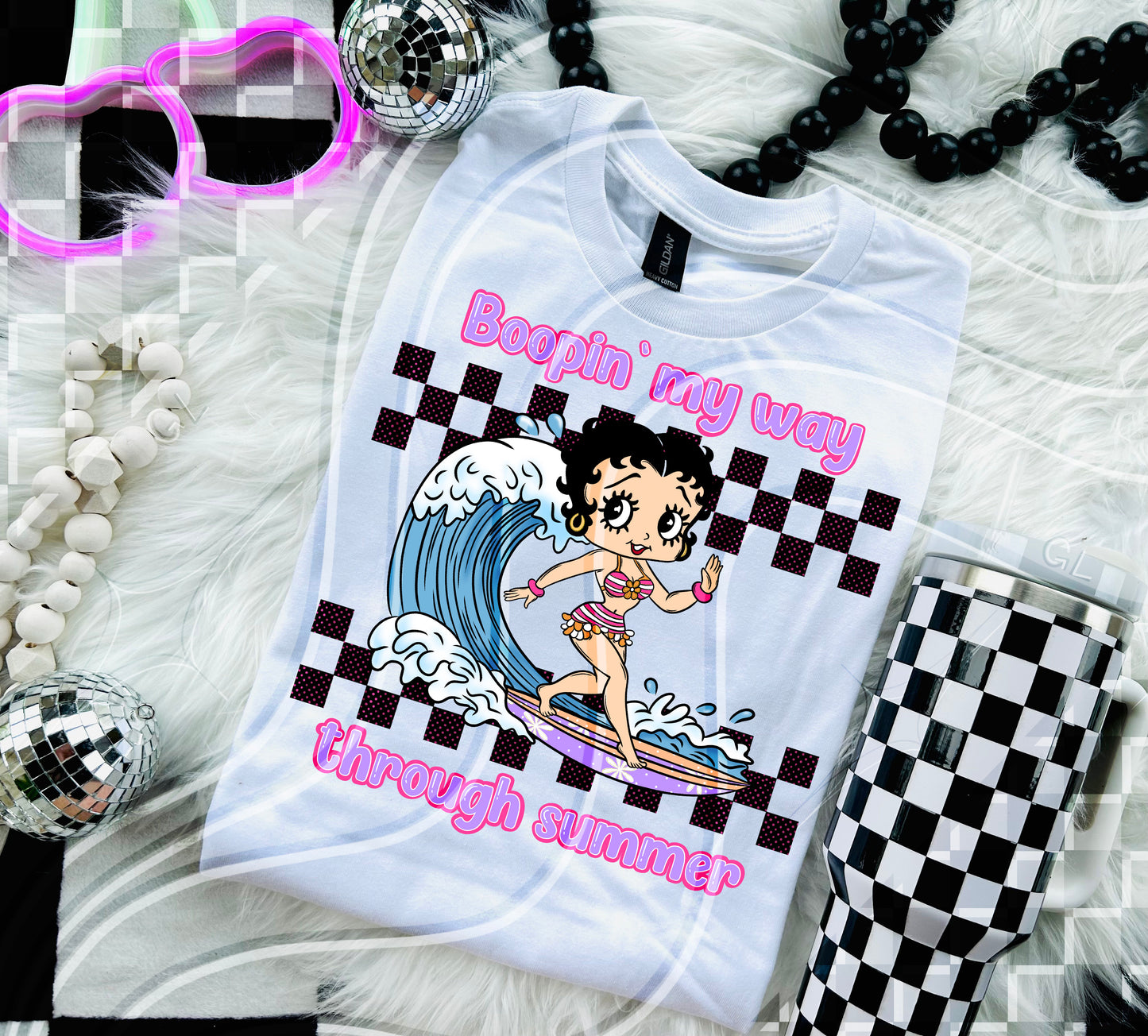 Boopin’ My Way Through Summer - Retro Surf Digital Design