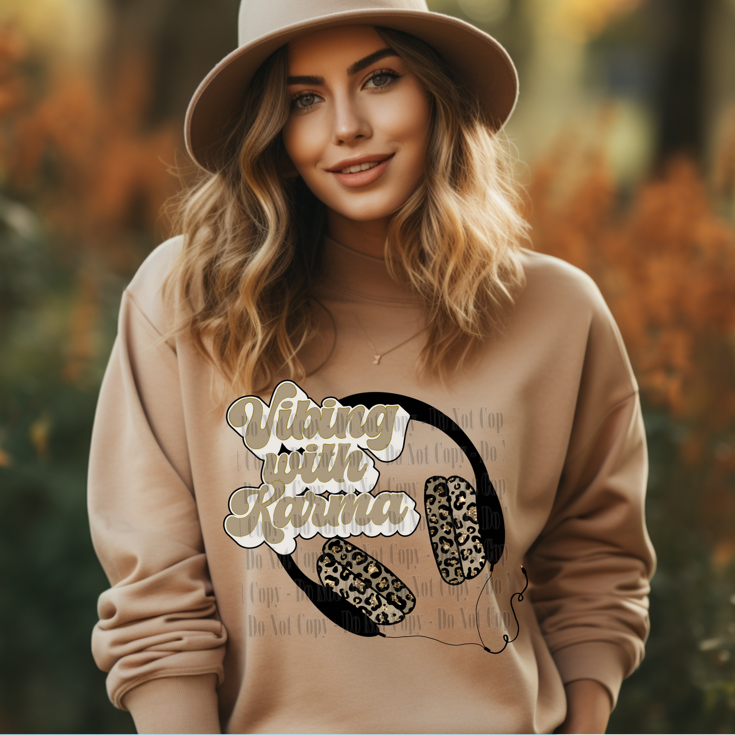 Vibing with Karma – Leopard Headphones Digital Design
