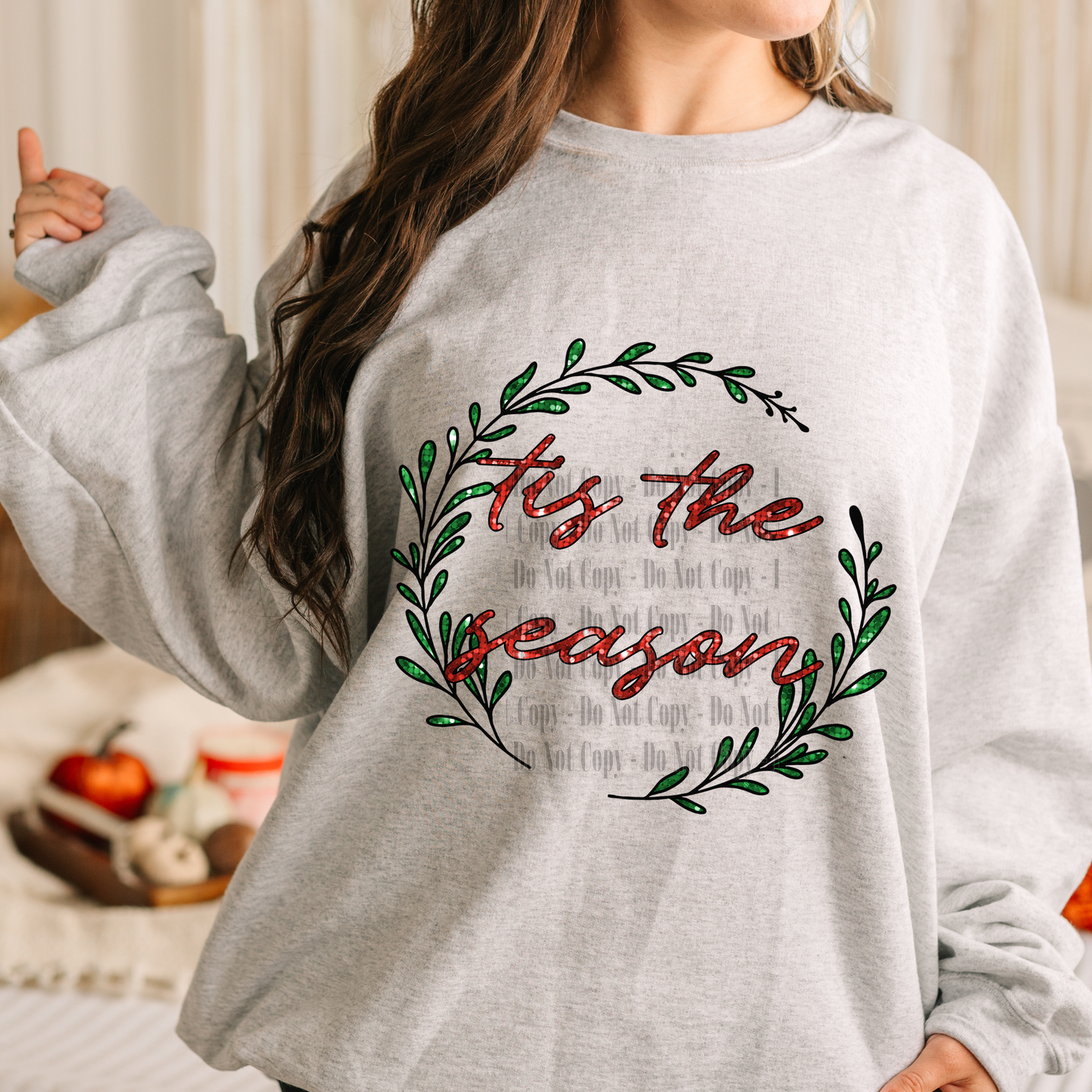 ’Tis the Season Digital Design | Christmas Wreath PNG