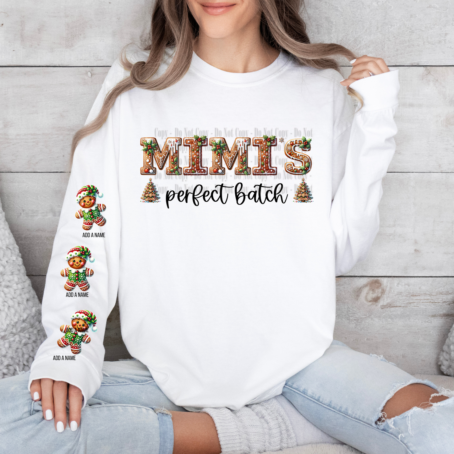 Mimi’s Perfect Batch Digital Design | Custom Gingerbread Family PNG