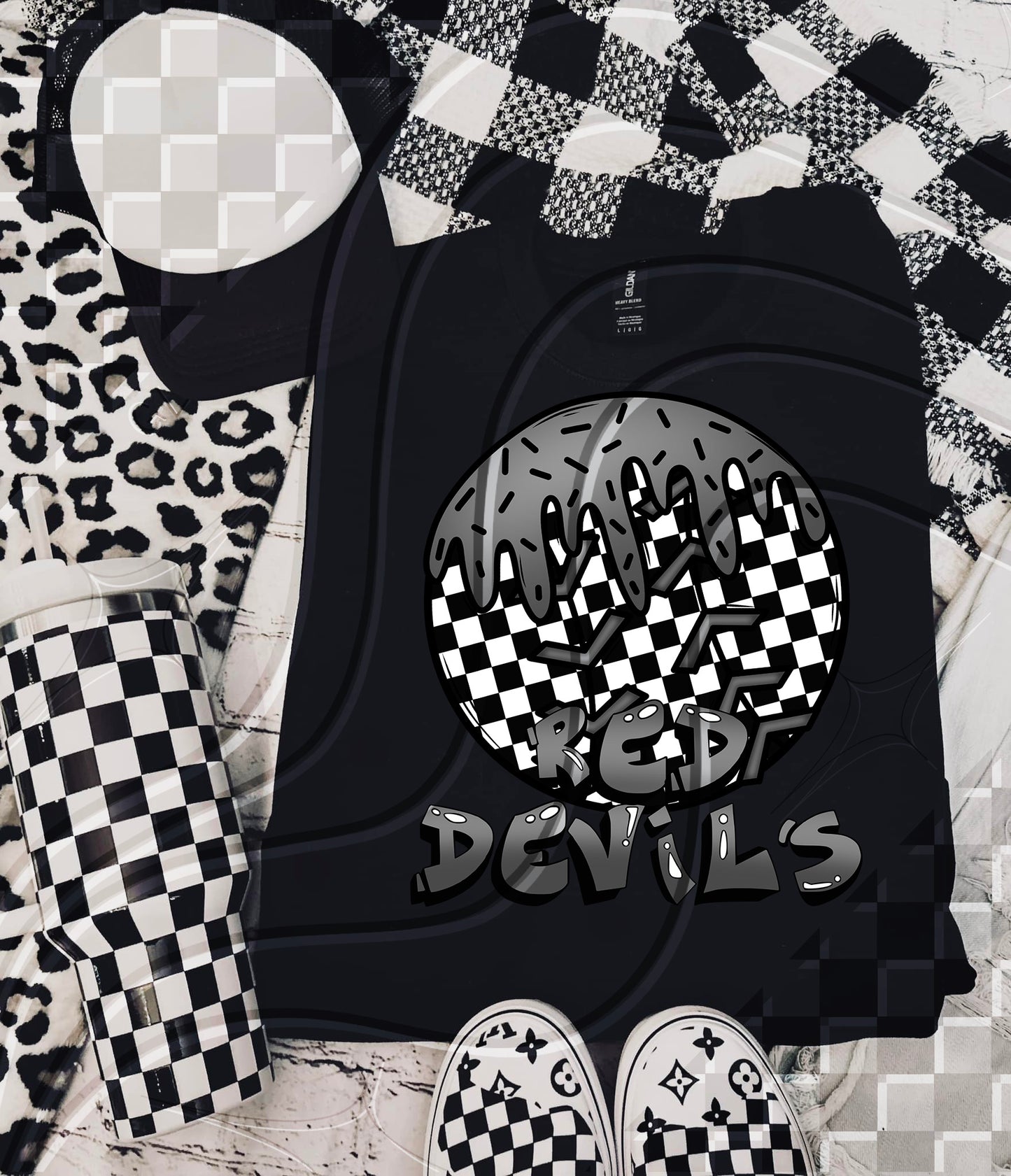 Team Baseball Drip Greyscale style - Digital Download- PNG