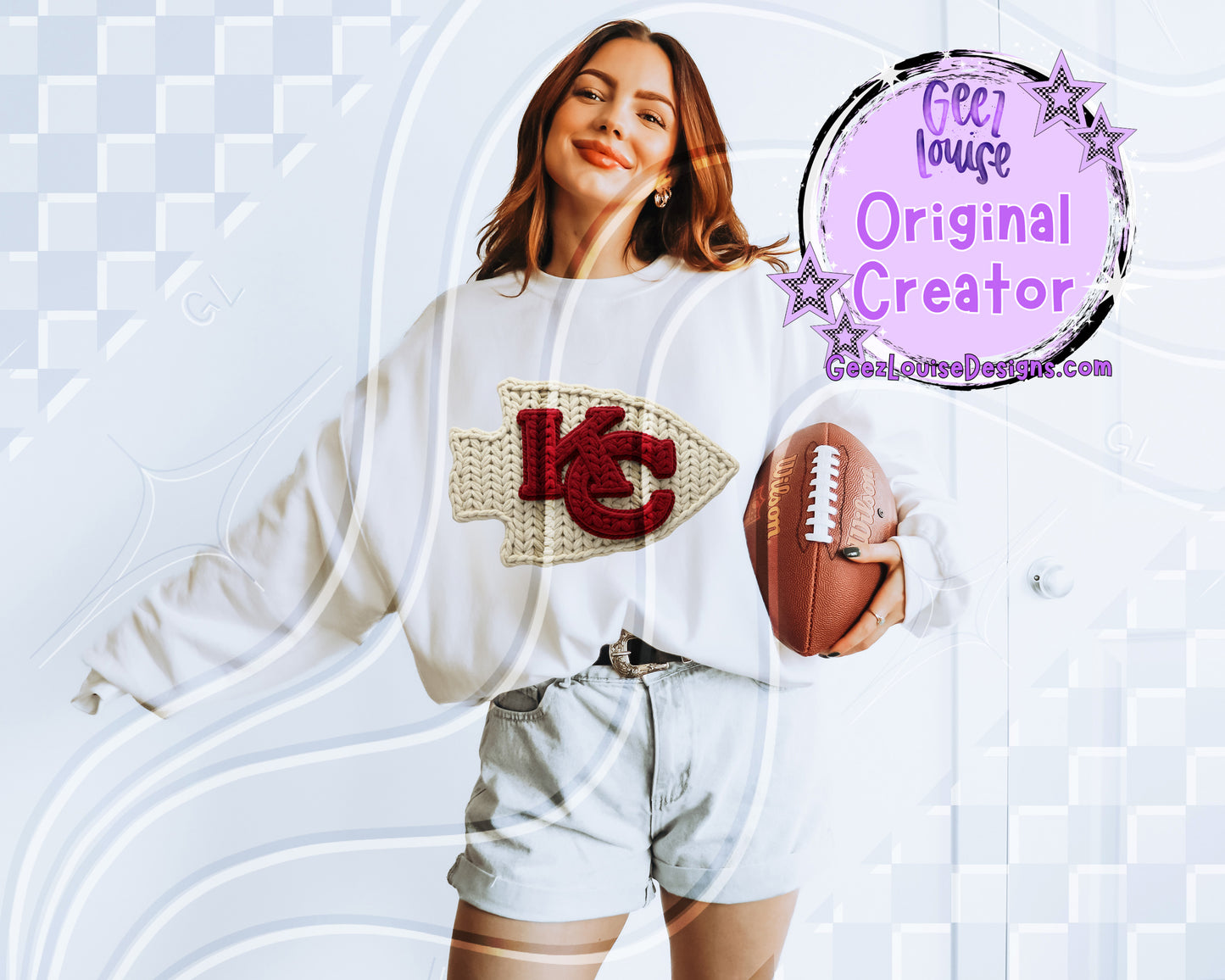Yarn Texture Football Team Digital Design Bundle | 32 Team Variants Included