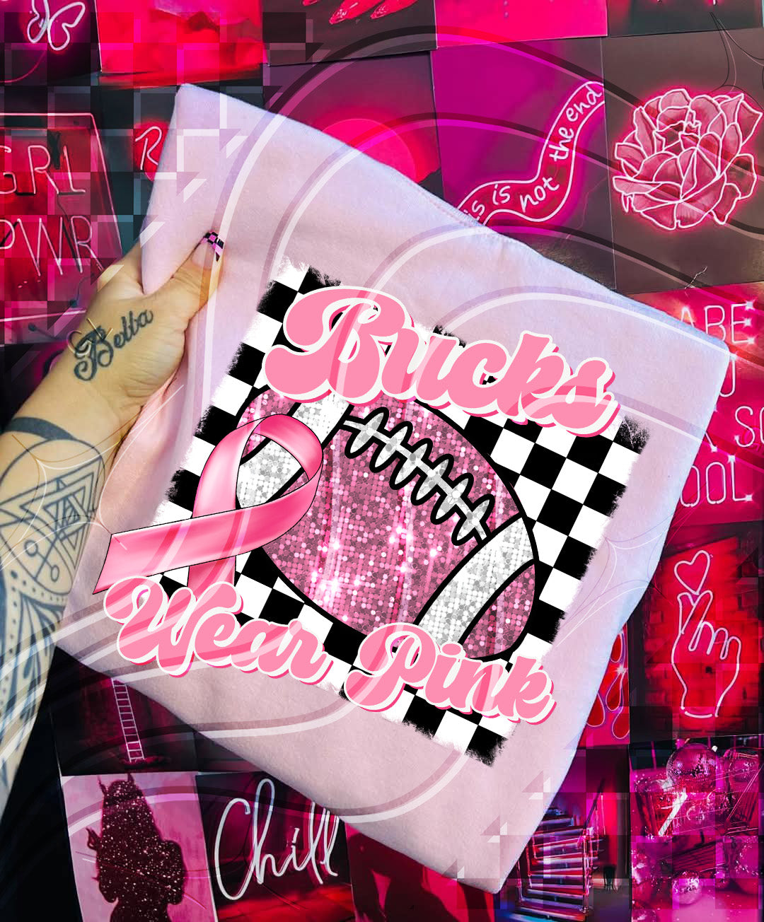 Pink Out Football Digital Design – Custom "Team Name Wear Pink"