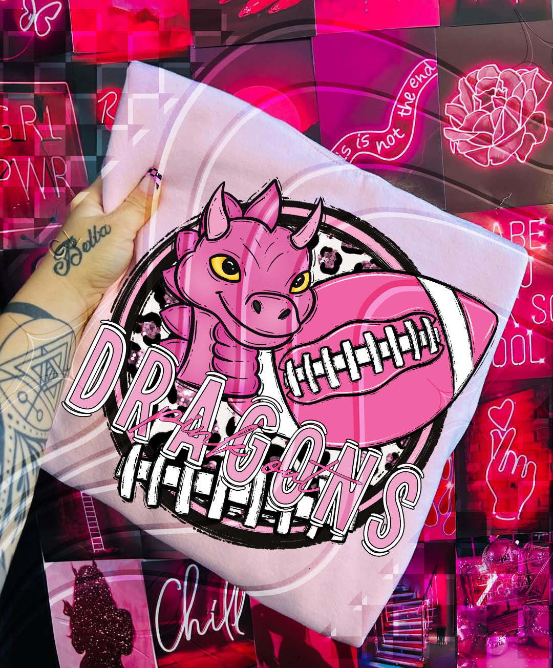 Pink Out Football Mascot Digital Designs β 67 Team Variants + Bundle Option
