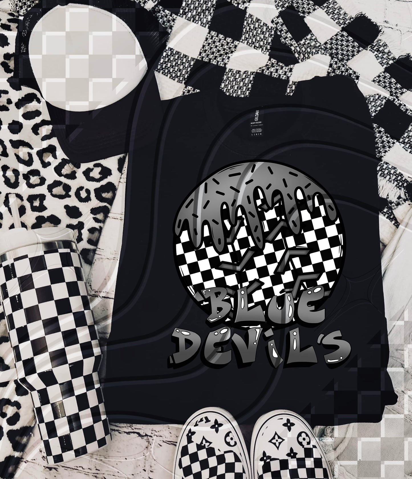 Team Baseball Drip Greyscale style - Digital Download- PNG