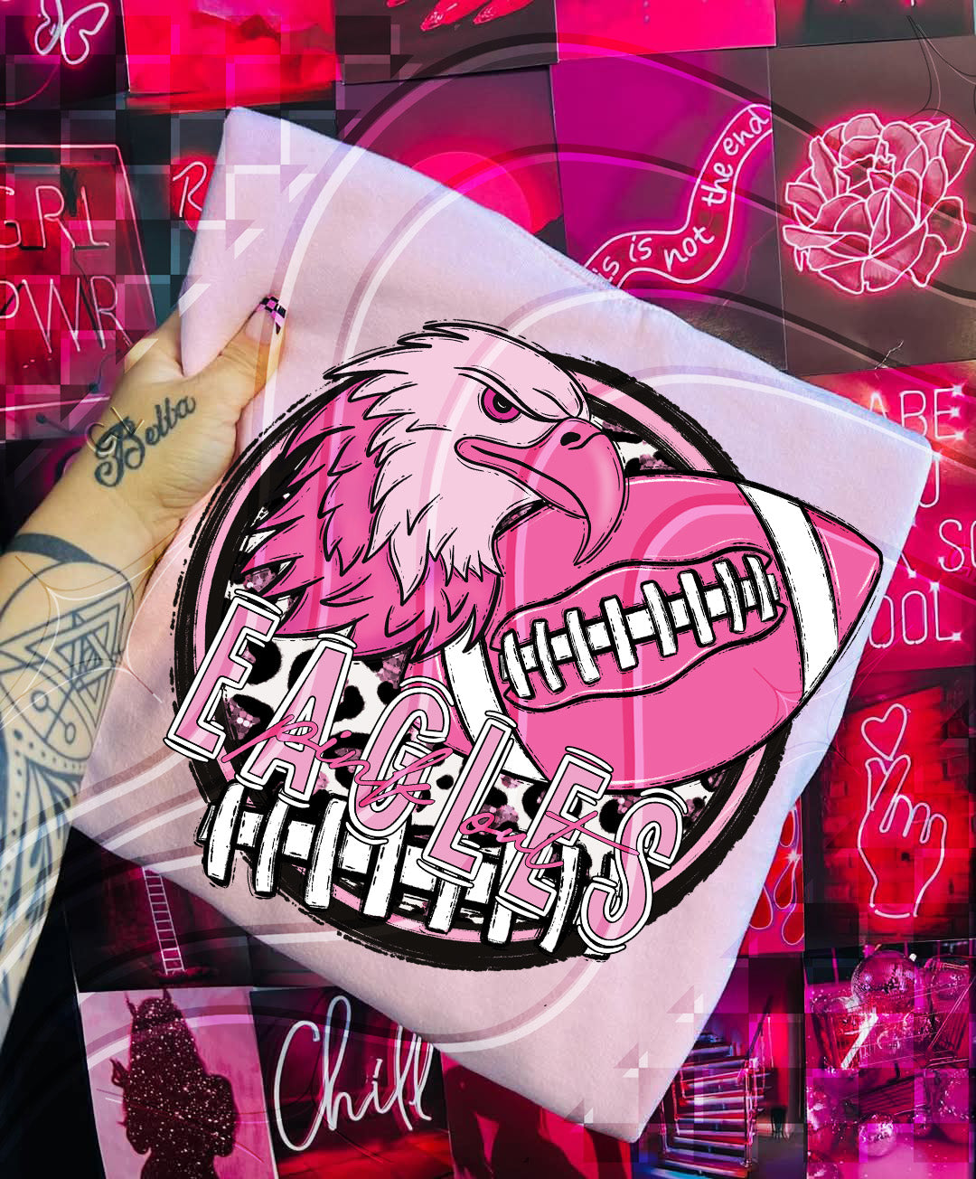 Pink Out Football Mascot Digital Designs β 67 Team Variants + Bundle Option