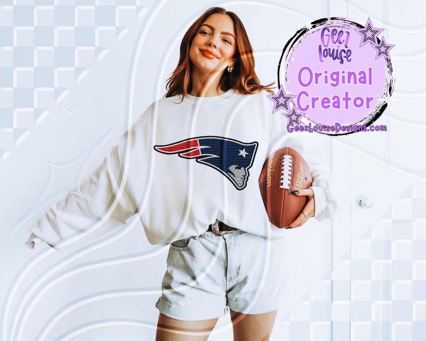 Yarn Texture Football Team Digital Design Bundle | 32 Team Variants Included