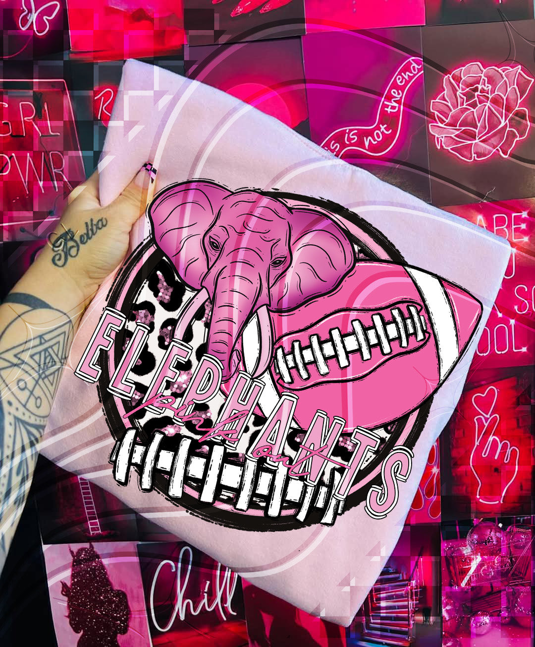 Pink Out Football Mascot Digital Designs β 67 Team Variants + Bundle Option