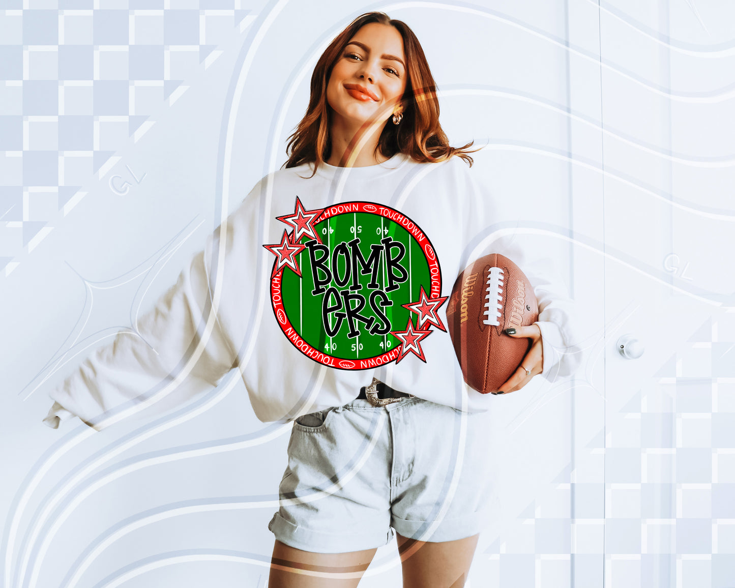 Touchdown red Team Design Bundle | 100+ PNG Options + Custom Team Designs