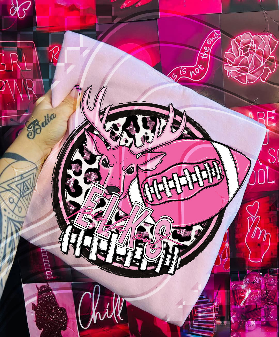 Pink Out Football Mascot Digital Designs β 67 Team Variants + Bundle Option