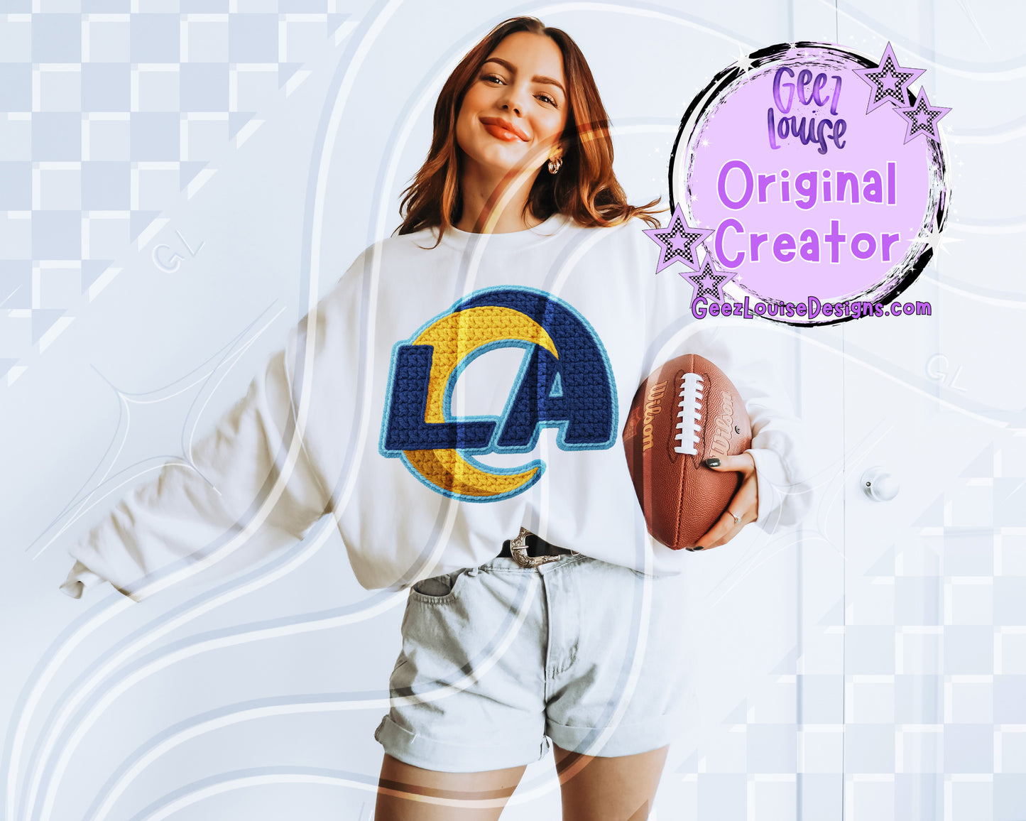 Yarn Texture Football Team Digital Design Bundle | 32 Team Variants Included