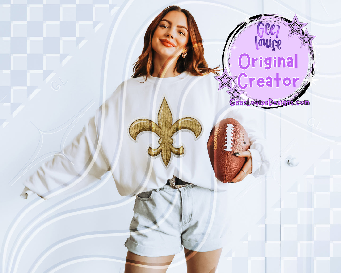 Yarn Texture Football Team Digital Design Bundle | 32 Team Variants Included